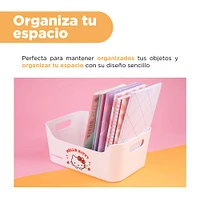 Cesta De Almacenamiento Sanrio Hello Kitty Sintética Blanca 24x17x10.3 Cm