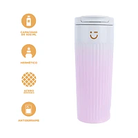 Termo Con Tapa  Rose Gold Acero Inoxidable Degradado 500 ml