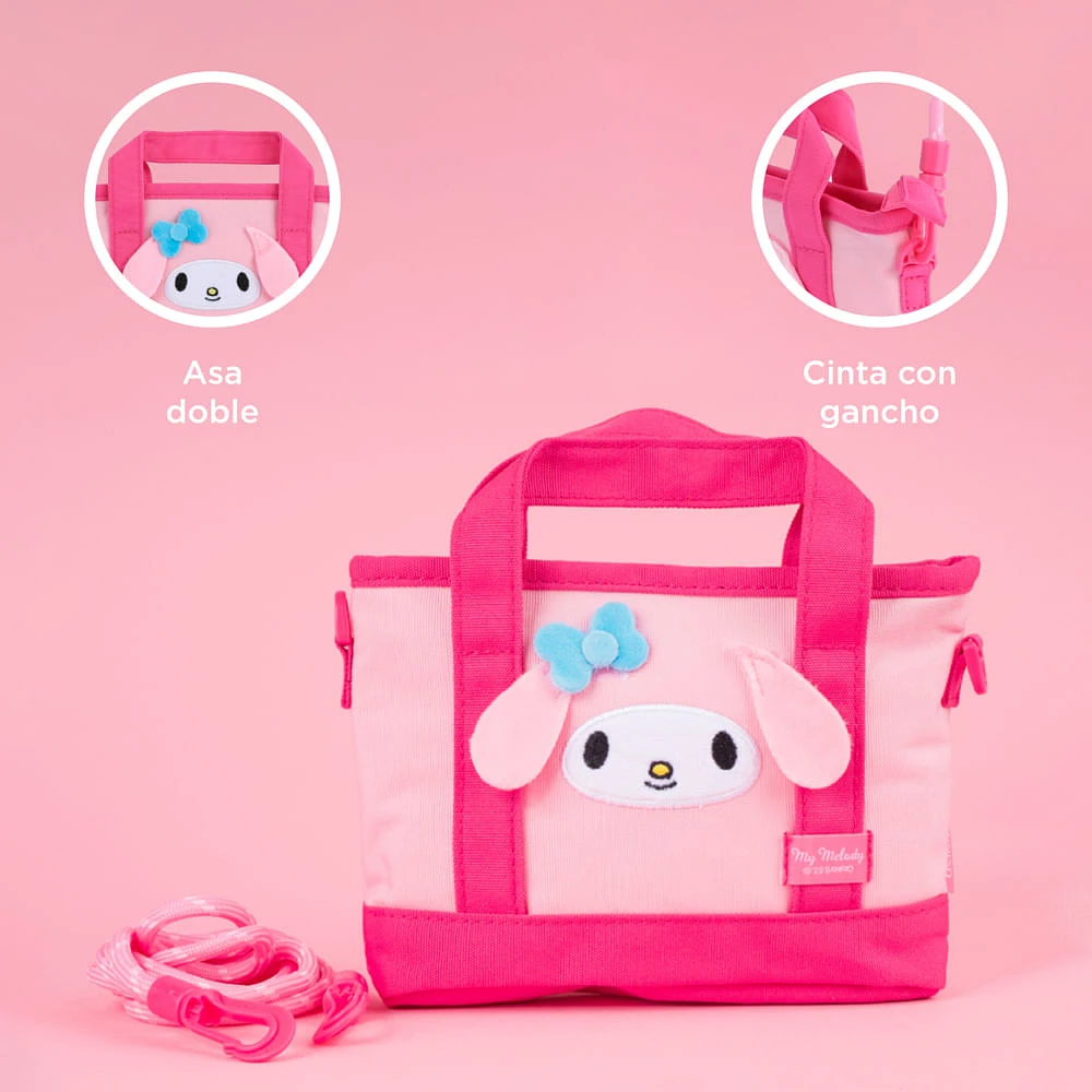 Bolso Crossbody Sanrio My Melody Textil Rosa 20x13 cm