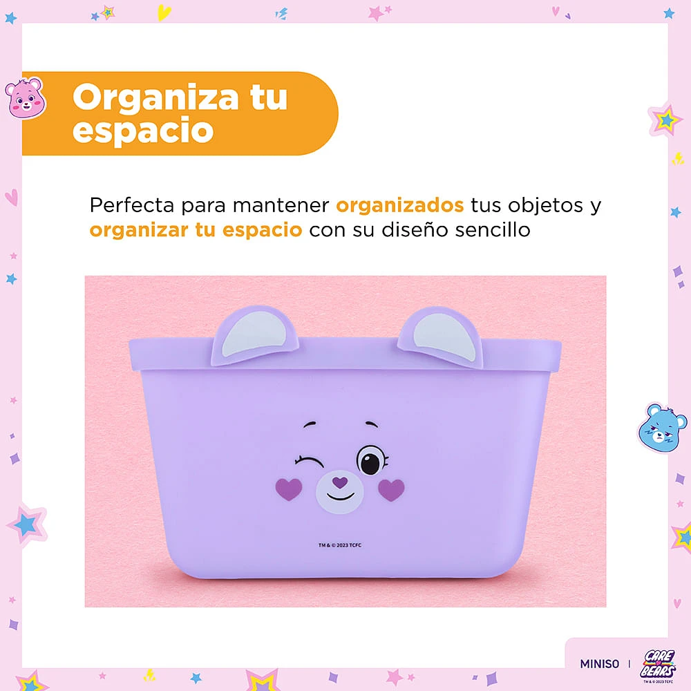 Cesta De Almacenamiento Ositos Cariñositos Generosita Sintética Violeta