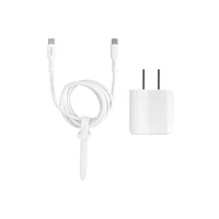 Cargador De Carga Rápida Con Cable Tipo C A Tipo C Sintético Blanco 1m 30 W