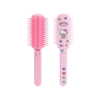 Cepillo Para Cabello Sanrio Hello Kitty Plegable Sintético Rosa