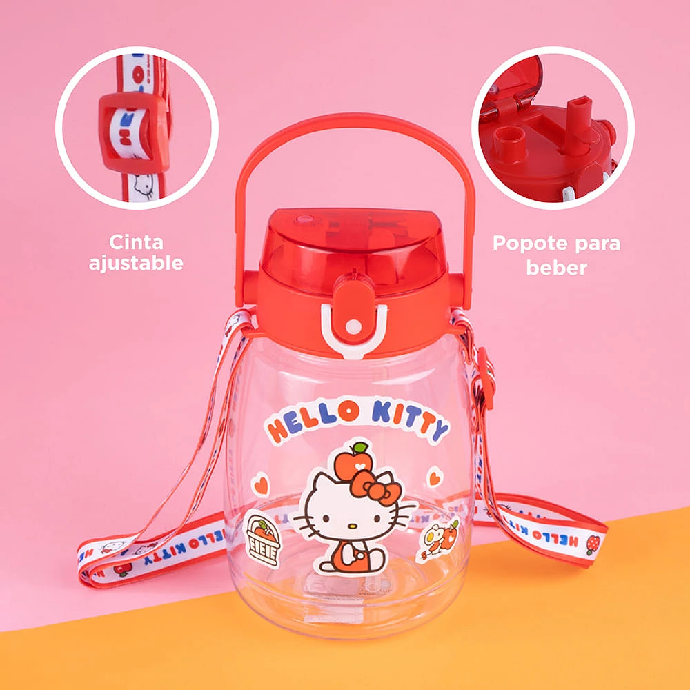 Cilindro Con Correa Sanrio Hello Kitty Plástico 1300 ml