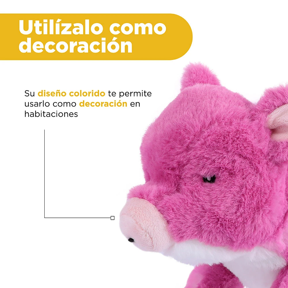 Peluche  Miniso Cerdito Felpa Rosa 23x12.5 Cm