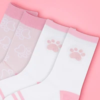 Calcetines Para Mujer Cat Paw Textil Multicolor Talla 23-25 2 Pares