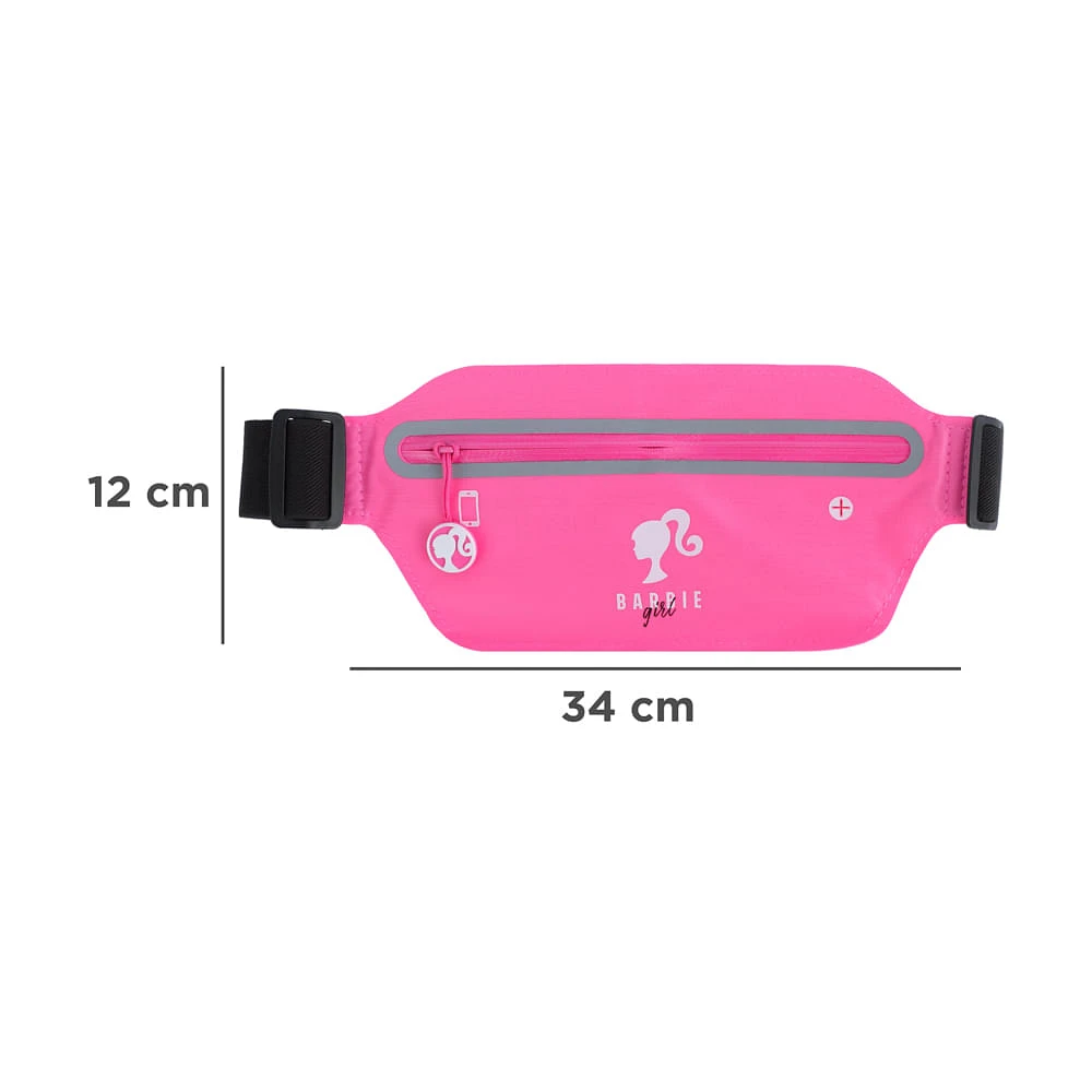 Cangurera Deportiva Barbie Textil Rosa 34x12 cm