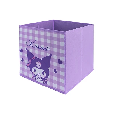 Organizador Plegable  Sanrio Hello Kitty Tipo Taburete Textil Morado 27x27 Cm