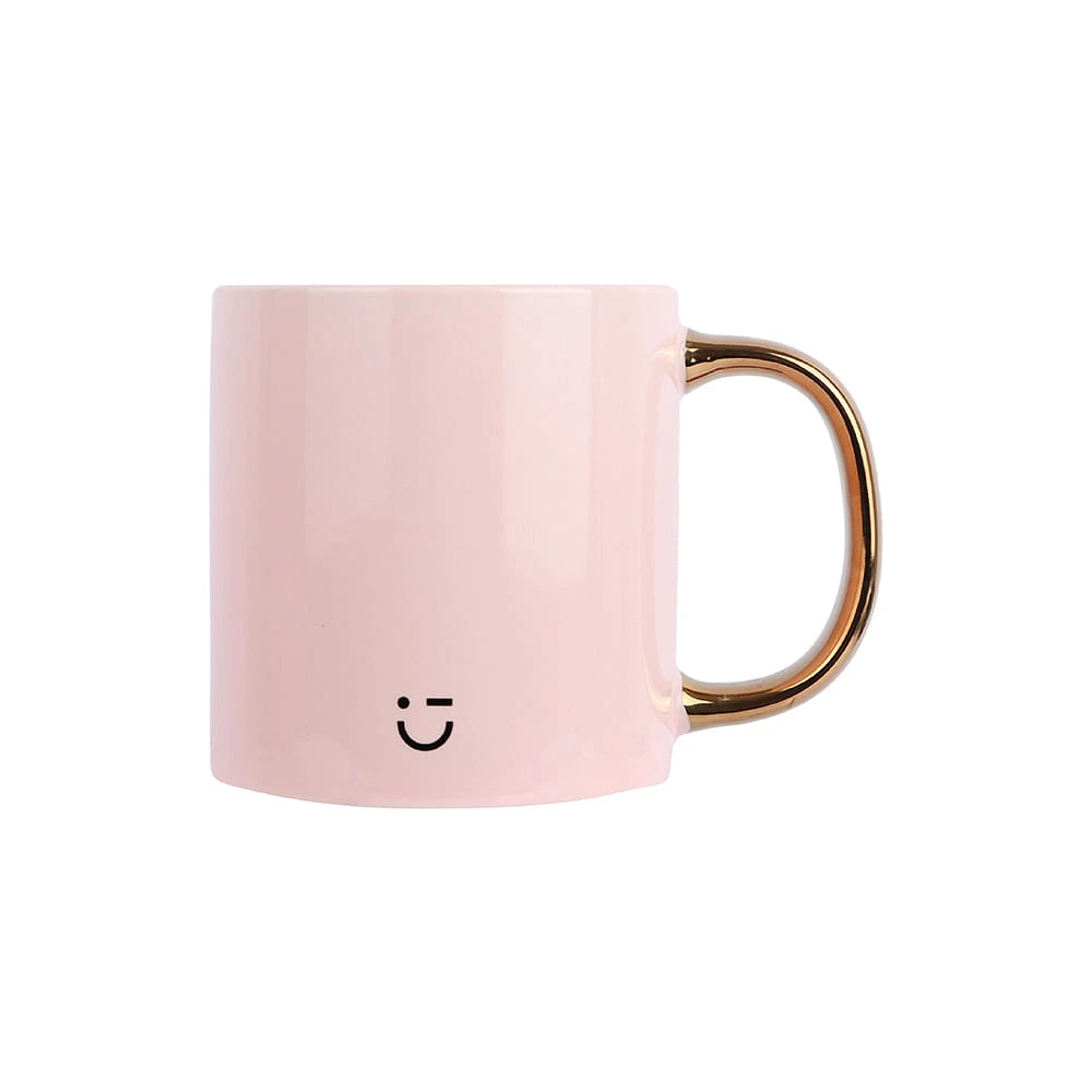 Taza Rose Gold Cerámica Rosa 440 ml