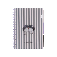 Libreta Con Separadores Disney Lucifer Transparente 14.5x20.7 Cm 64 Hojas Rayas