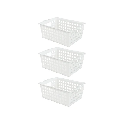 Set Organizadores Plástico Blancos 13.2x9.5x6.5 cm 3 Piezas