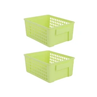 Set Organizadores Plástico Verdes 15.4x11.5x6.5 cm 2 Piezas