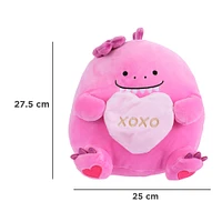 Peluche Dinosaurio Con Corazón Mini Family Felpa Rosa 25x27.5 Cm