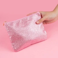 Lapicera Diseño Glitter Rose Gold Textil Rosa 21x15 Cm