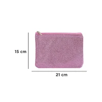 Lapicera Diseño Glitter Rose Gold Textil Rosa 21x15 Cm