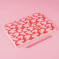 Libreta Con Pluma Pink Romance Tinta Negra 14.8x21 Cm 80 Hojas Rayas