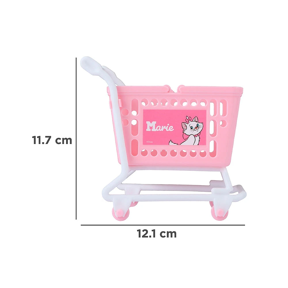 Organizador De Escritorio Disney Marie Diseño Carrito Sintético Rosa 12.1x11.7x7.9 cm