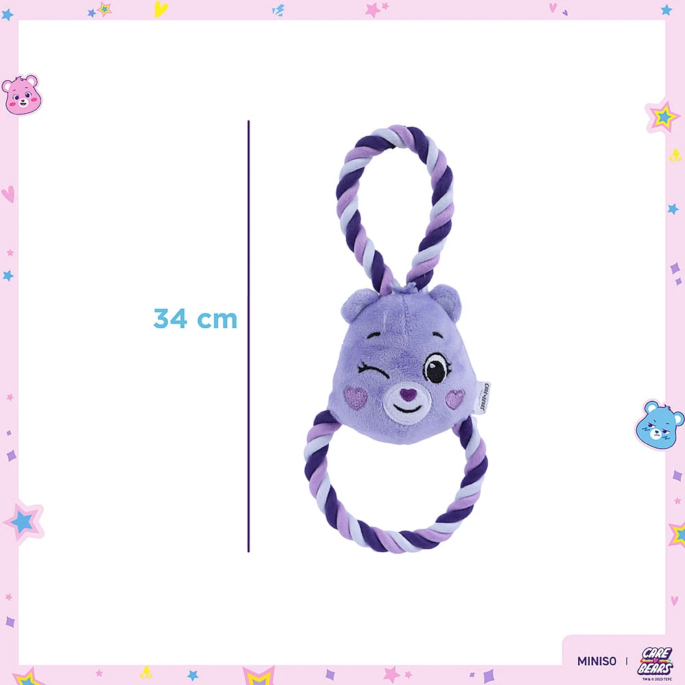 Juguete De Cuerda Para Mascotas Ositos Cariñositos Generosita Textil Morado