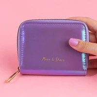 Cartera Para Mujer Moon & Stars Sintética Morado Tornasol 11x9x3 cm