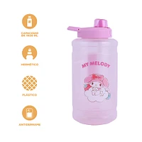 Cilindro Con Tapa Y Boquilla Sanrio My Melody Gran Capacidad Plástico Rosa 1900 ml