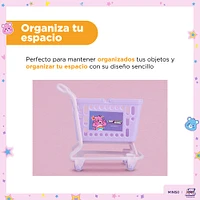 Organizador Ositos Cariñositos Alegrosita Tipo Carrito Sintético Rosa 11.5x10x6 Cm