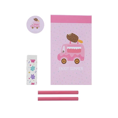 Kit Papelería Ice Cream Sintético Rosa