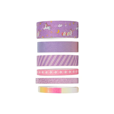 Set Cintas Adhesivas  Unicorn Dream Washi Multicolores 6 Piezas