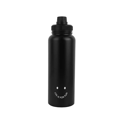 Termo Con Tapa Enroscable Acero Inoxidable Negro 1.4 L