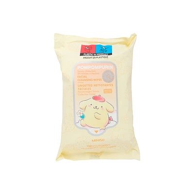 Toallitas Desmaquillantes Sanrio Pompompurin 20x15 cm Fragancia Limón 30 Piezas