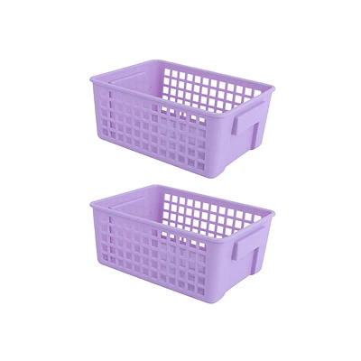 Set Mini Organizadores Sintéticos Lilas 15.4x11.5x6.5 cm 2 Piezas