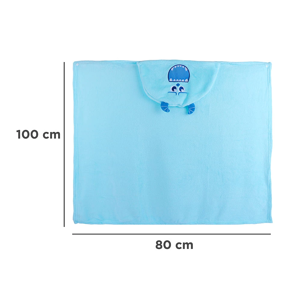 Manta Con Capucha Disney Sulley Textil Menta 100x80 Cm