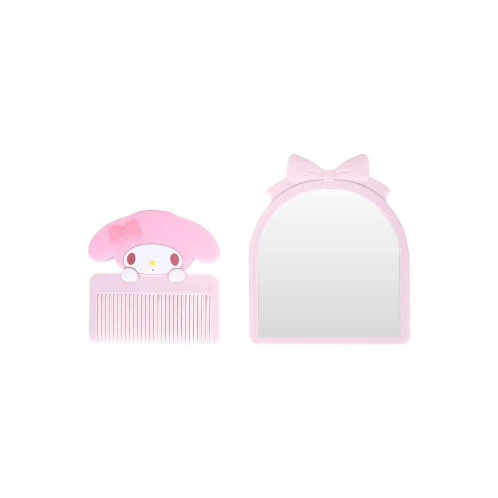 Kit De Belleza Sanrio My Melody Peine Y Espejo Sintéticos Rosa 2 Piezas