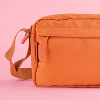 Bolso Crossbody Textil Naranja 20x14 cm