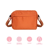 Bolso Crossbody Textil Naranja 20x14 cm