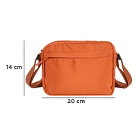 Bolso Crossbody Textil Naranja 20x14 cm