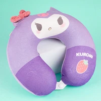 Almohada De Viaje Sanrio Kuromi Memory Foam Textil Lila 30x28 Cm