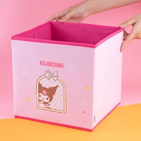 Organizador Plegable Sanrio Kuromi Tipo Taburete Textil Rosa 27x27 Cm