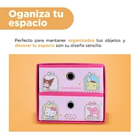 Organizador Plegable Con Cajones Sanrio Textil Rosa 20x17x18 Cm