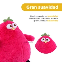 Peluche Pollito Sombrero De Vegetal Felpa Rojo 27x25 Cm