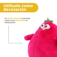 Peluche Pollito Sombrero De Vegetal Felpa Rojo 27x25 Cm