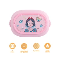 Contenedor De Alimentos Disney Blancanieves Manga Plástico Rosa 1600 Ml