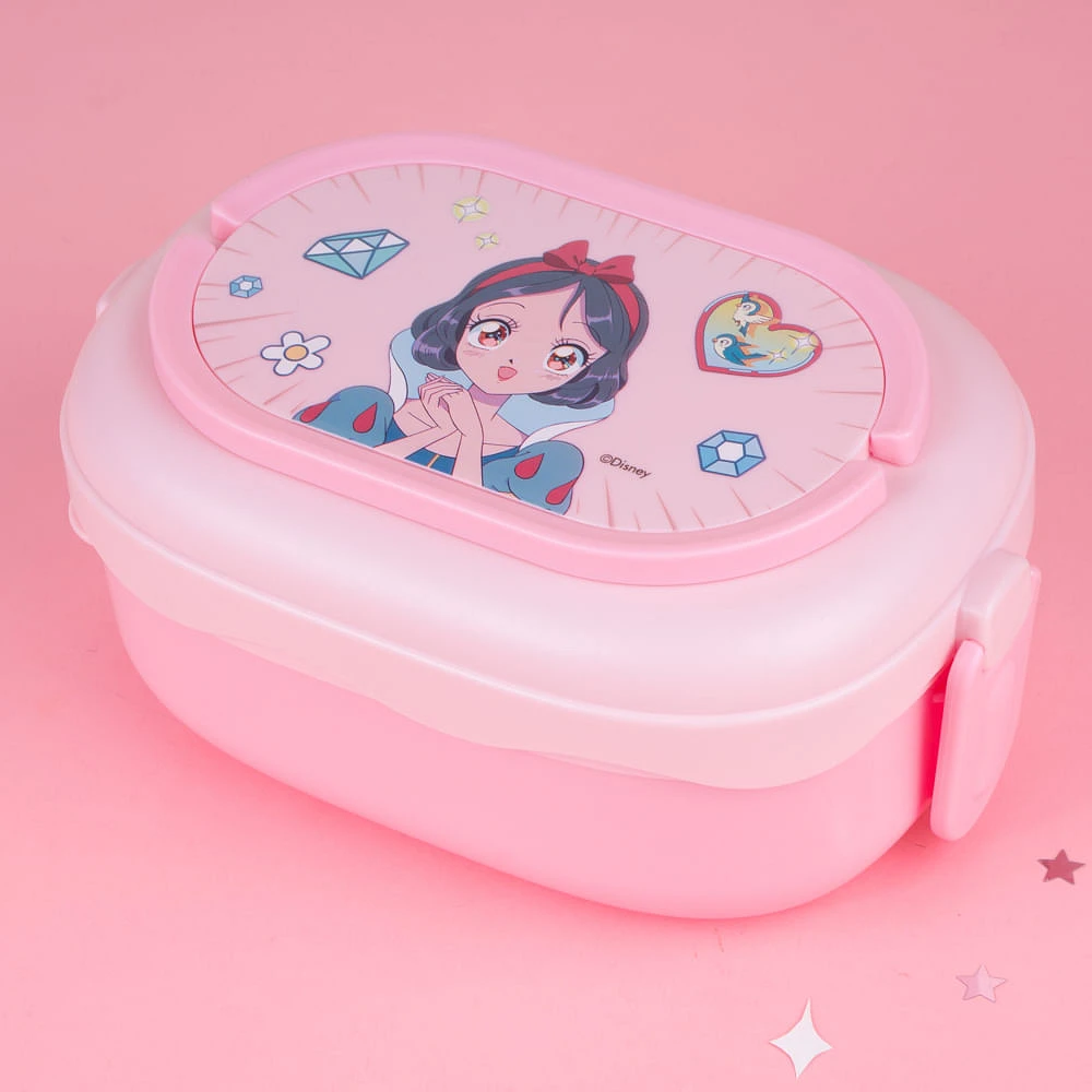 Contenedor De Alimentos Disney Blancanieves Manga Plástico Rosa 1600 Ml