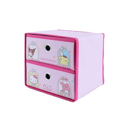 Organizador Plegable Con Cajones Sanrio Textil Rosa 20x17x18 Cm