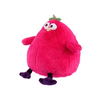 Peluche Pollito Sombrero De Vegetal Felpa Rojo 27x25 Cm