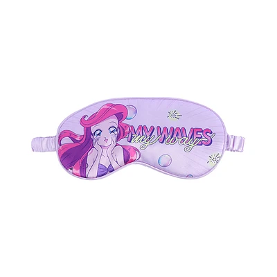 Antifaz Para Dormir Disney Sirenita Textil Rosa 20x10 Cm