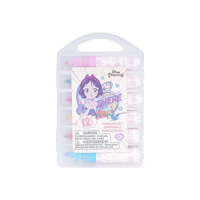 Paquete De Plumones Disney Blancanieves Princesas Manga Multicolor 12 Piezas