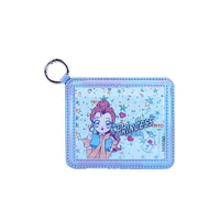 Tarjetero  Disney Bella Manga Sintético Azul 12x10x1 Cm Glitter