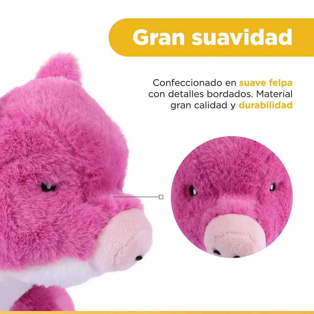 Peluche Cerdito Felpa Rosa 13.4x20 Cm