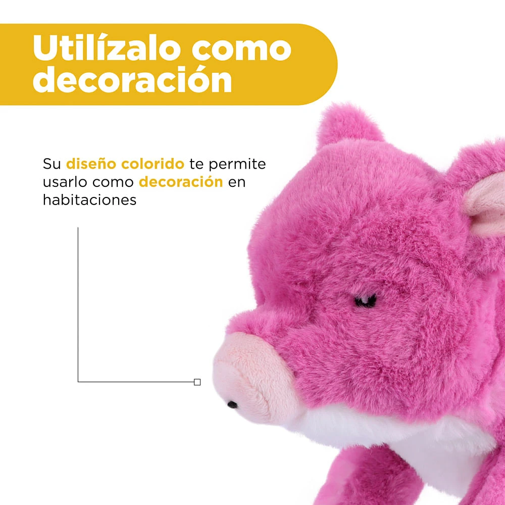 Peluche Cerdito Felpa Rosa 13.4x20 Cm