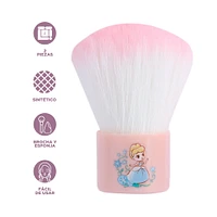 Set Brocha Y Esponja De Maquillaje Disney Cenicienta Princesas Manga Rosa