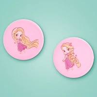 Kit Botellas De Viaje Disney Rapunzel Princesas Manga Plástico Rosas 5 Piezas